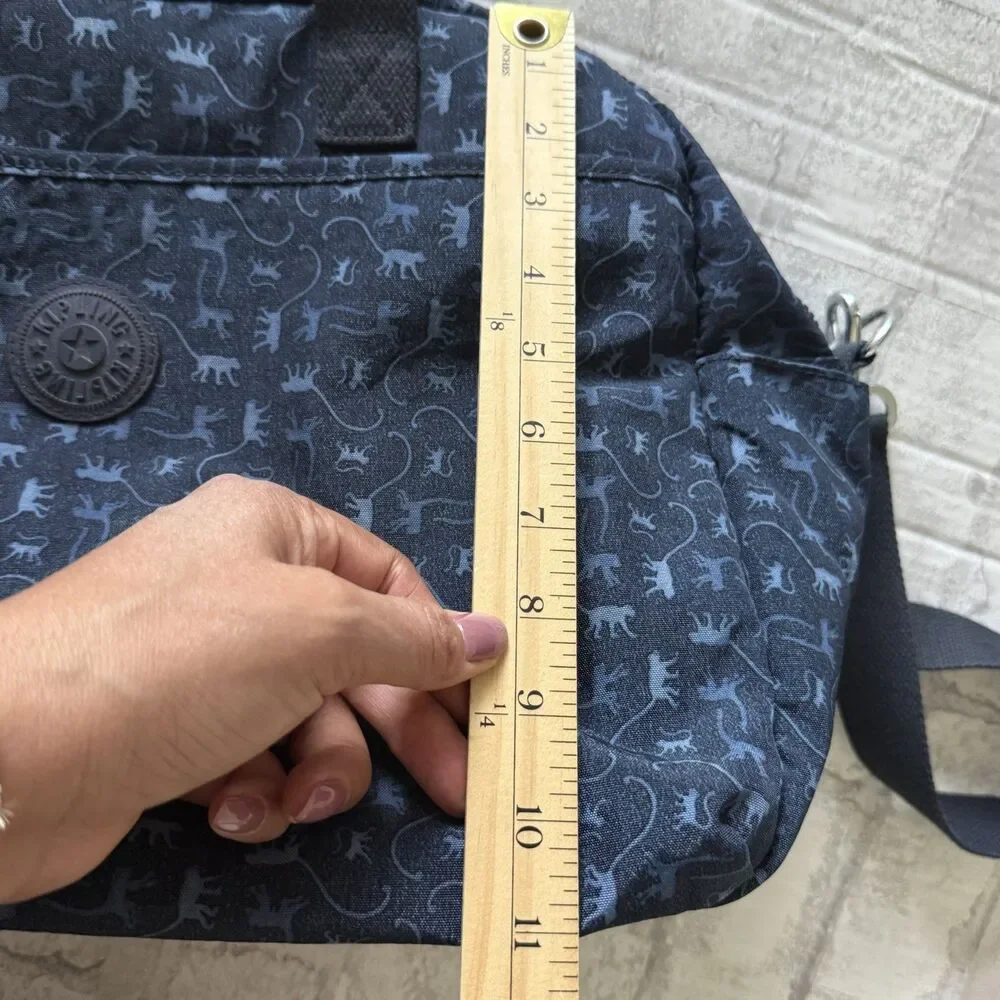 Rare Kipling Popper Diaper Bag Monkey Mania Print Nylon Utility Travel Tote